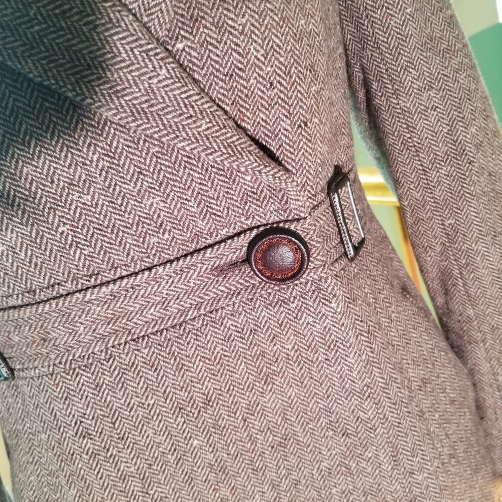 DKNY Brown Wool Blend Coat, sz 6